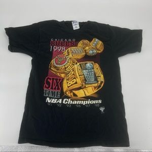 1998 CHI BULLS 6 time champion t-shirt Chicago Vintage Michael Jordan